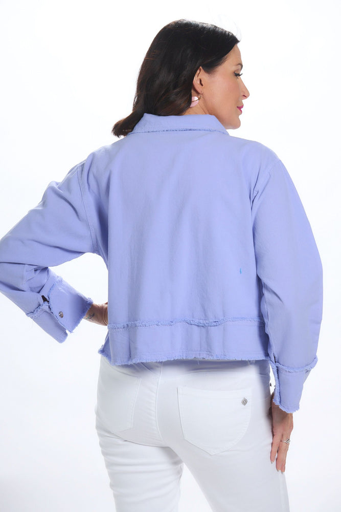 Front image of Gio Jacket in lavender. 