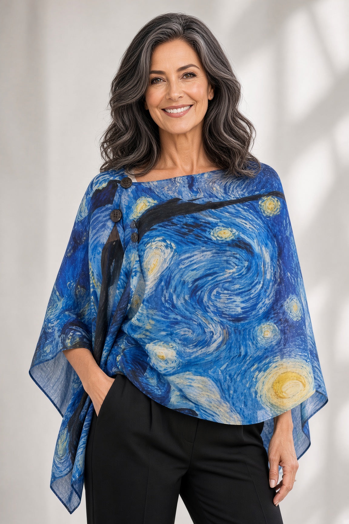Starry Night Print Scarf