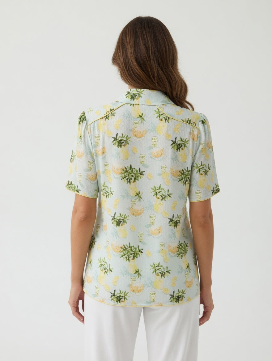 Short Sleeve Button Down Top