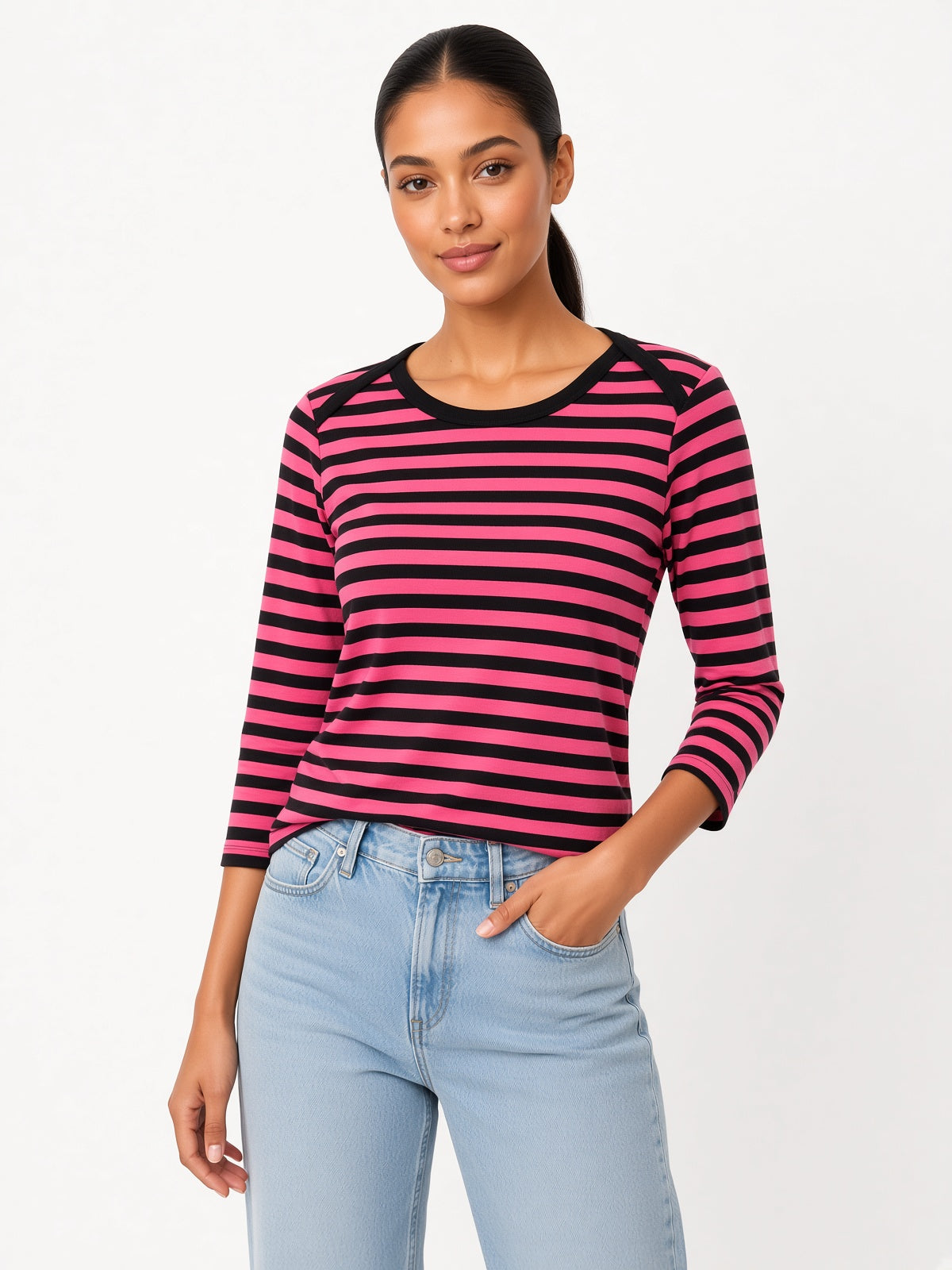Stripe Boatneck Top