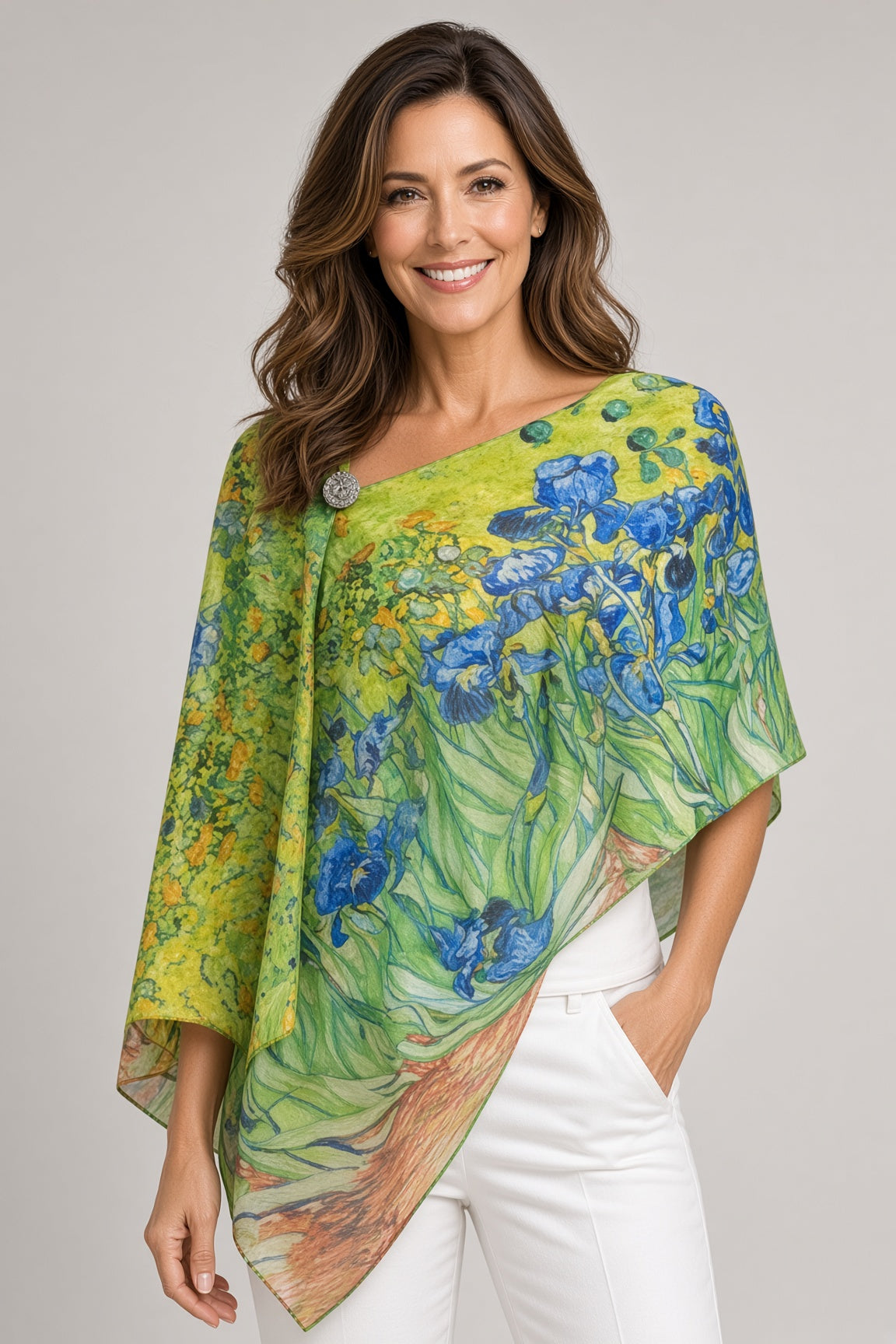 Iris Print Scarf
