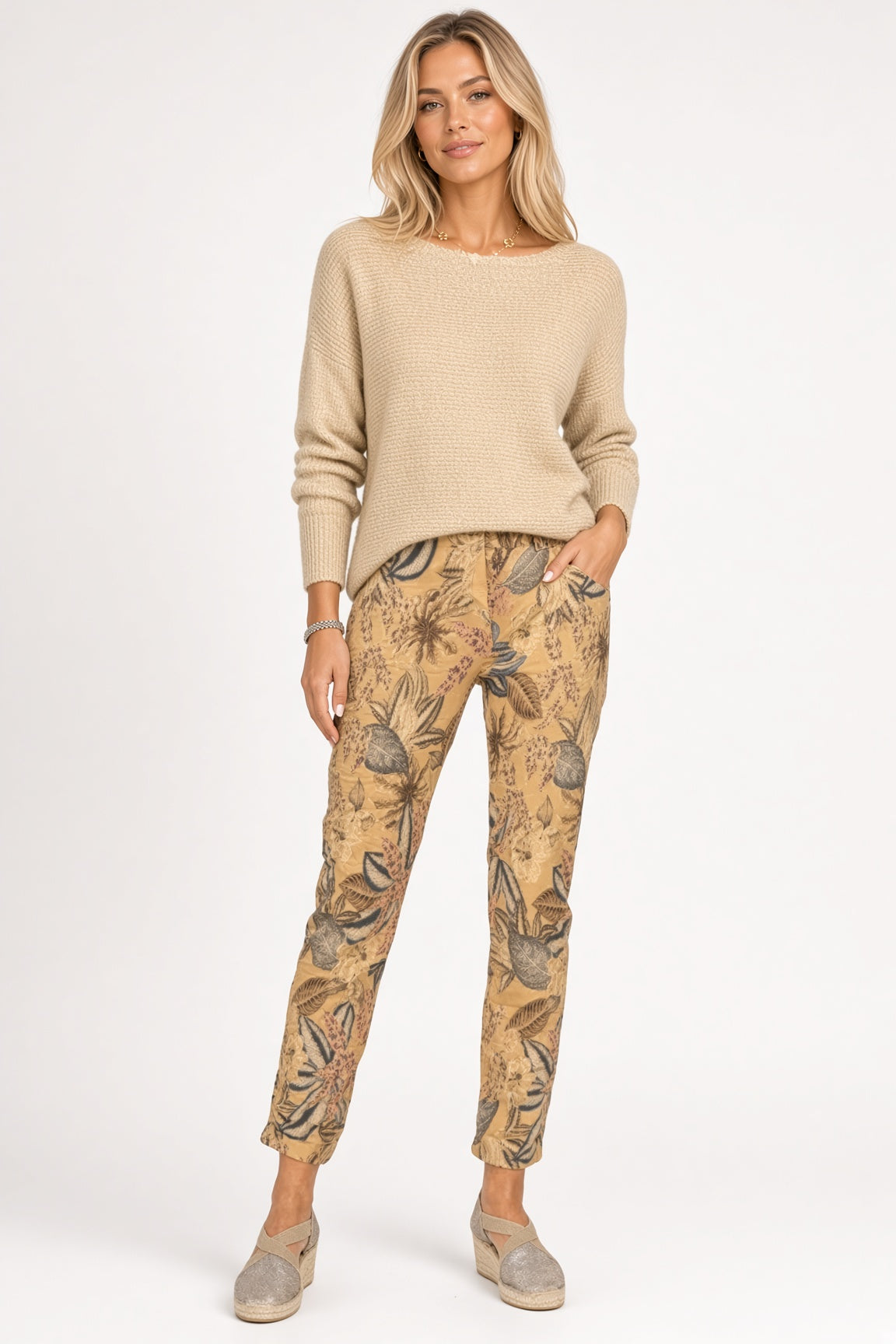 3/4 Sleeve Bow Back Sweater