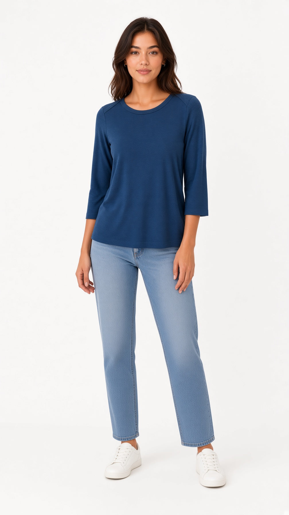 3/4 Slub Boatneck Top