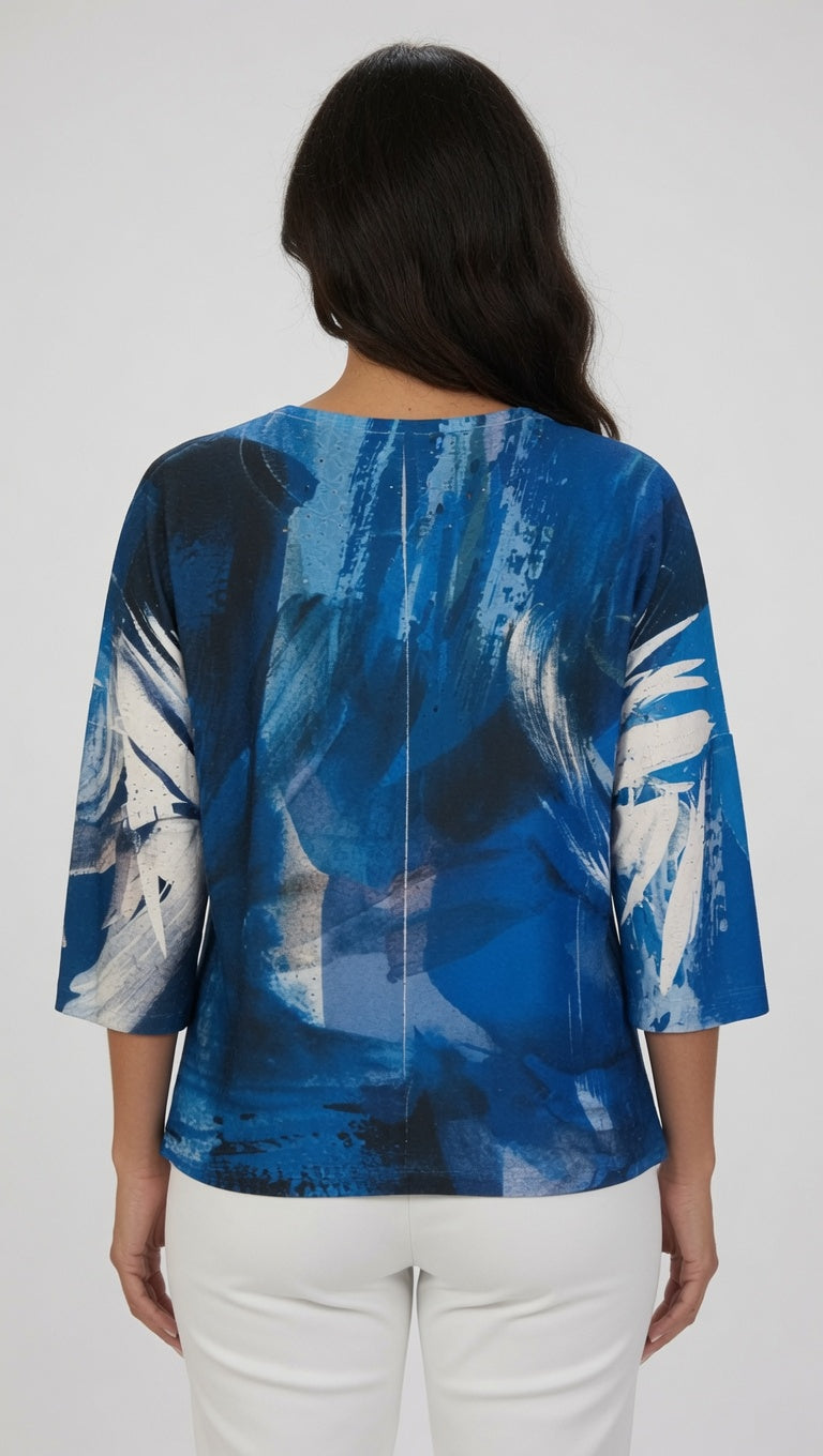 3/4 Tie Front Top