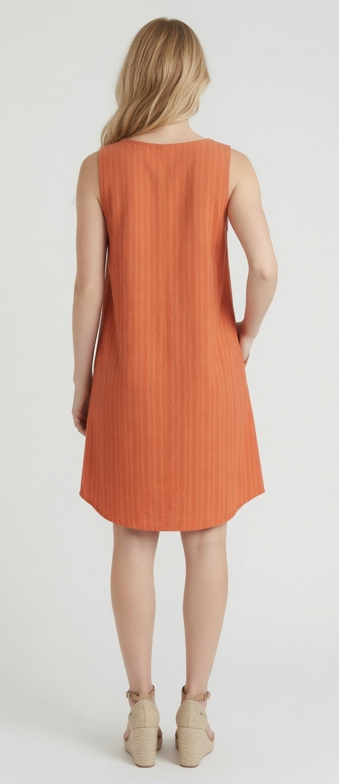 Sleeveless Split Neck Dress