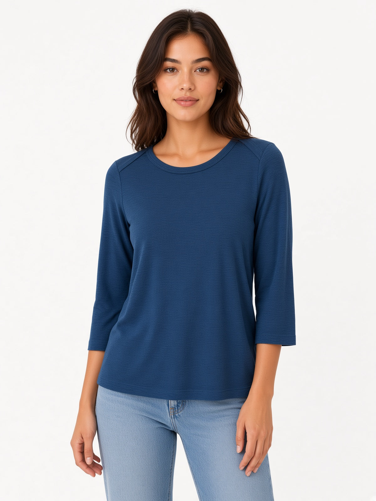 3/4 Slub Boatneck Top