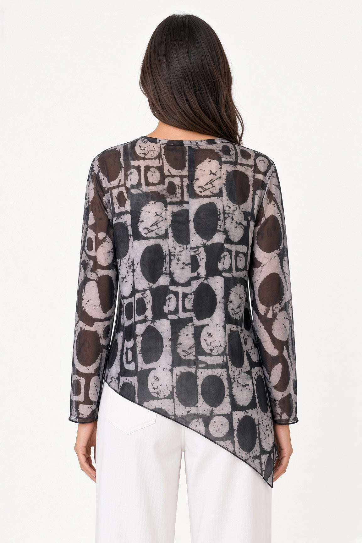 3/4 Sleeve Mesh Topper