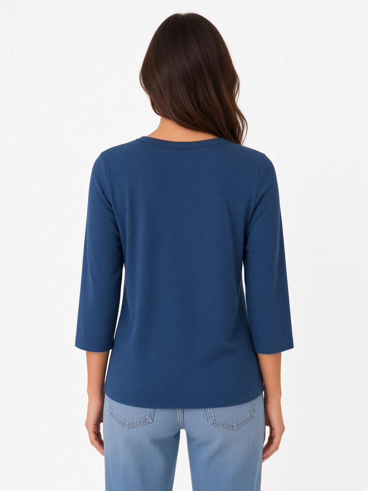 3/4 Slub Boatneck Top
