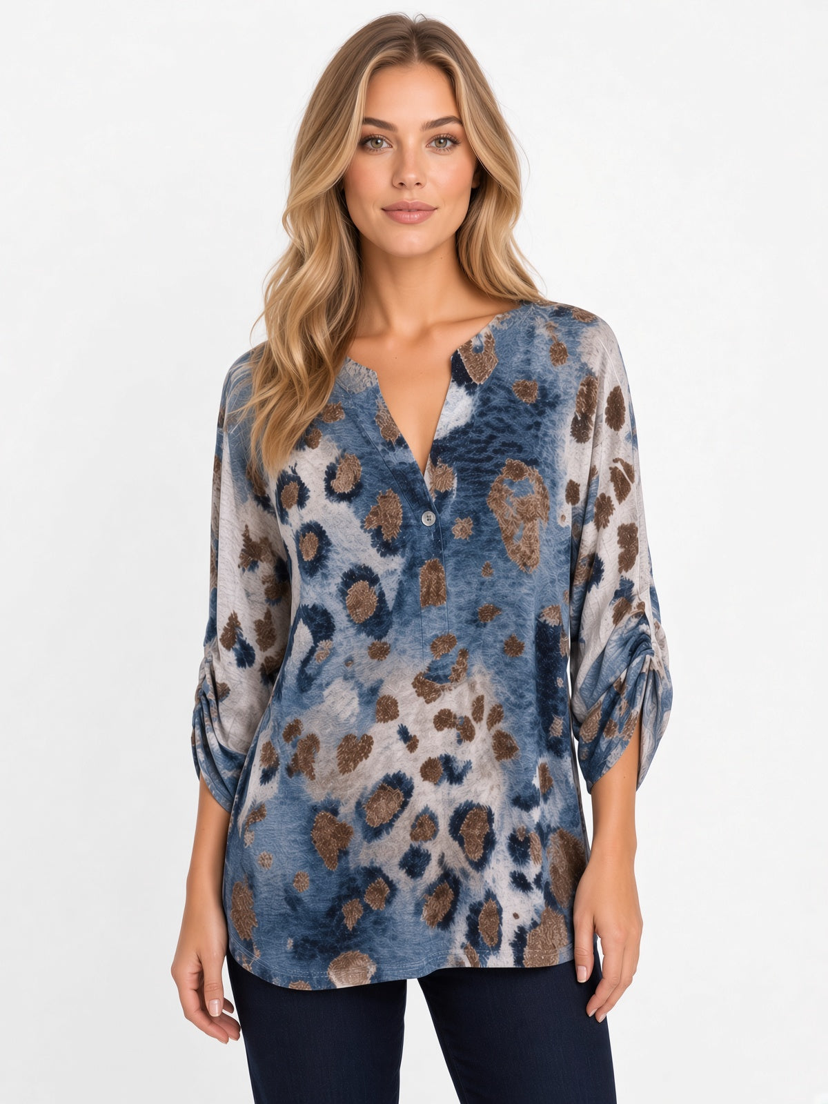 3/4 Sleeve Print Top