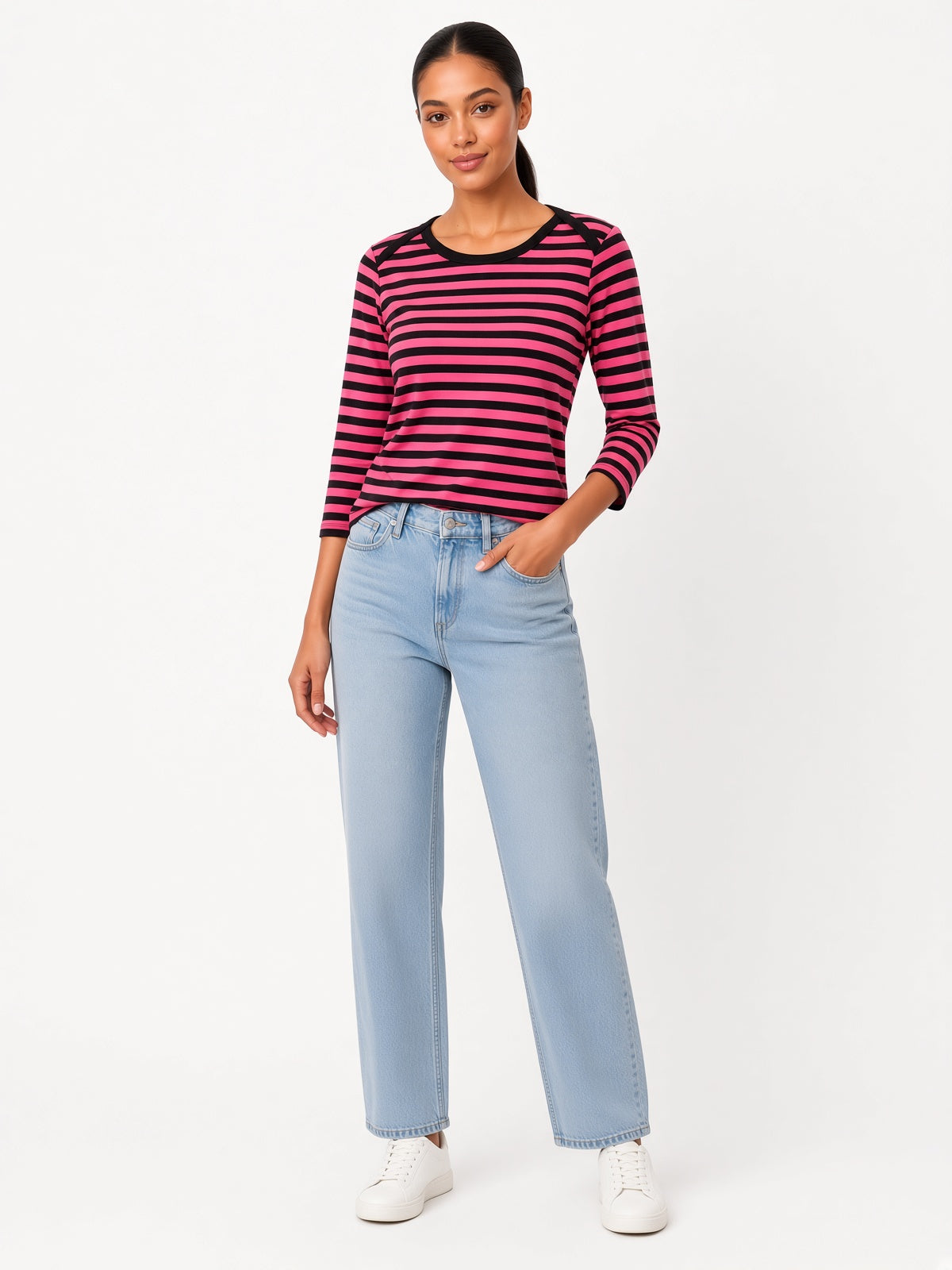 Stripe Boatneck Top