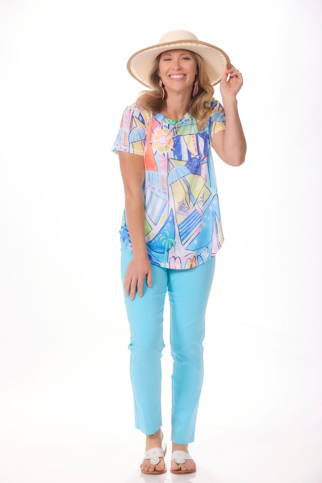 Short Sleeve Print Top