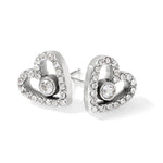 Front image of Brighton illumina lost post earrings. Silver earrings. 