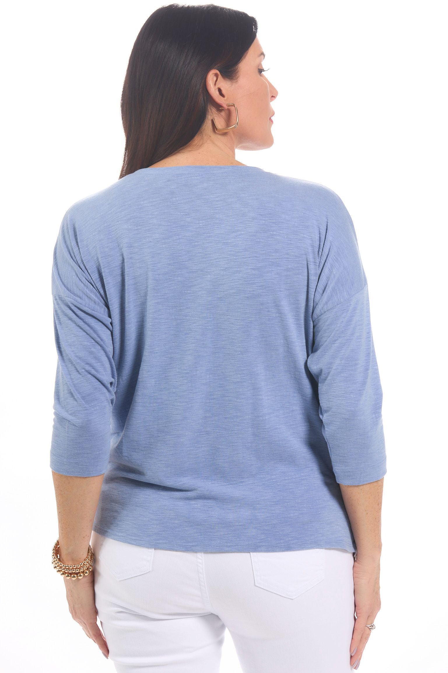 Back image of Nally & Millie solid knot top.