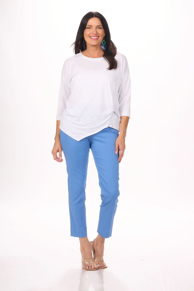 Front image of Krazy Larry pull on pant in blue.