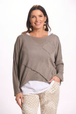 3/4 Sleeve Front Pocket Top