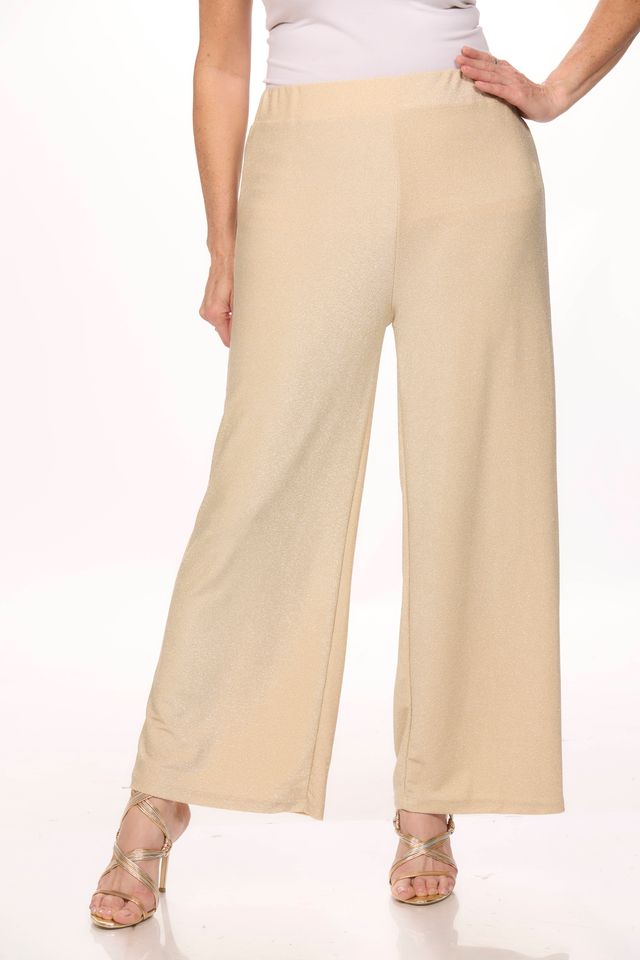 Front image of pull on ankle pants in golden.