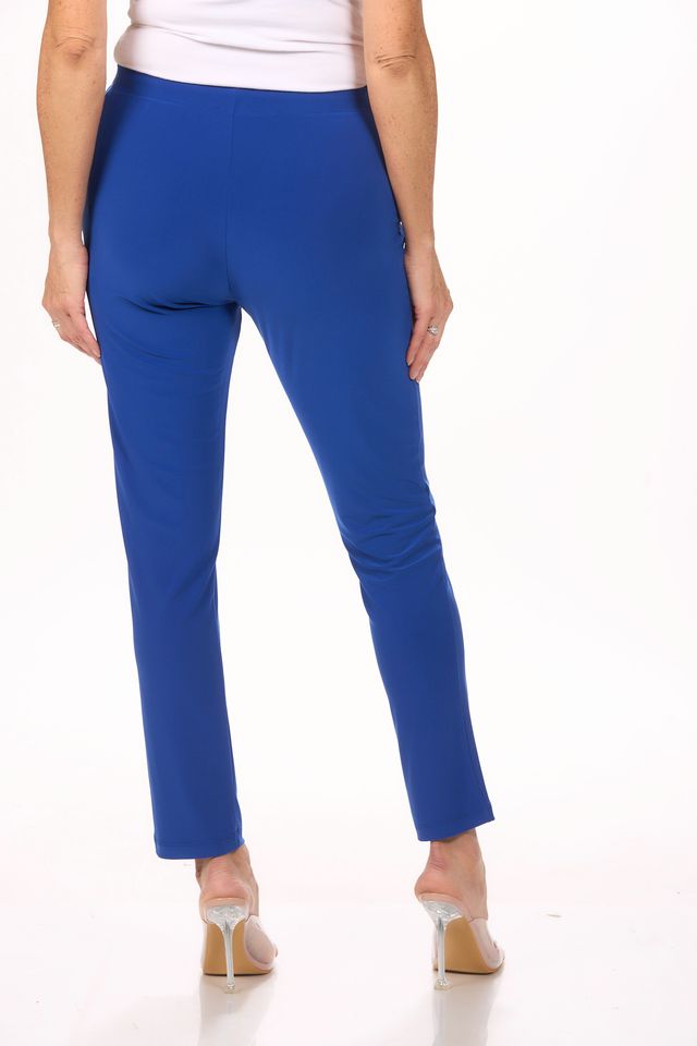 Back image of Picadilly pull on straight leg pant in royal blue.