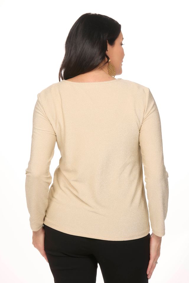 Back image of made in italy golden shine sweater.