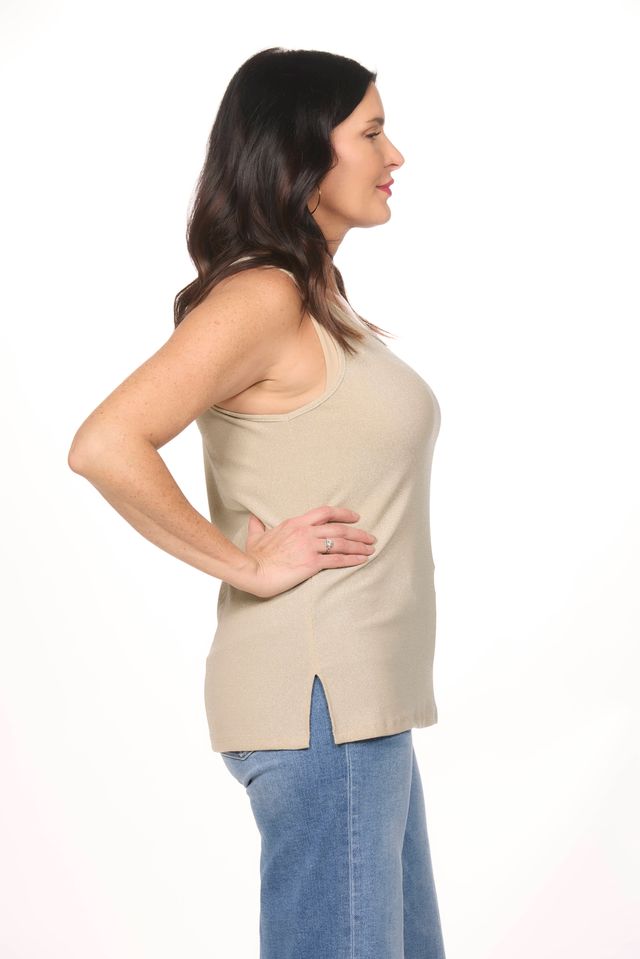 Sleeveless Shimmer Tank