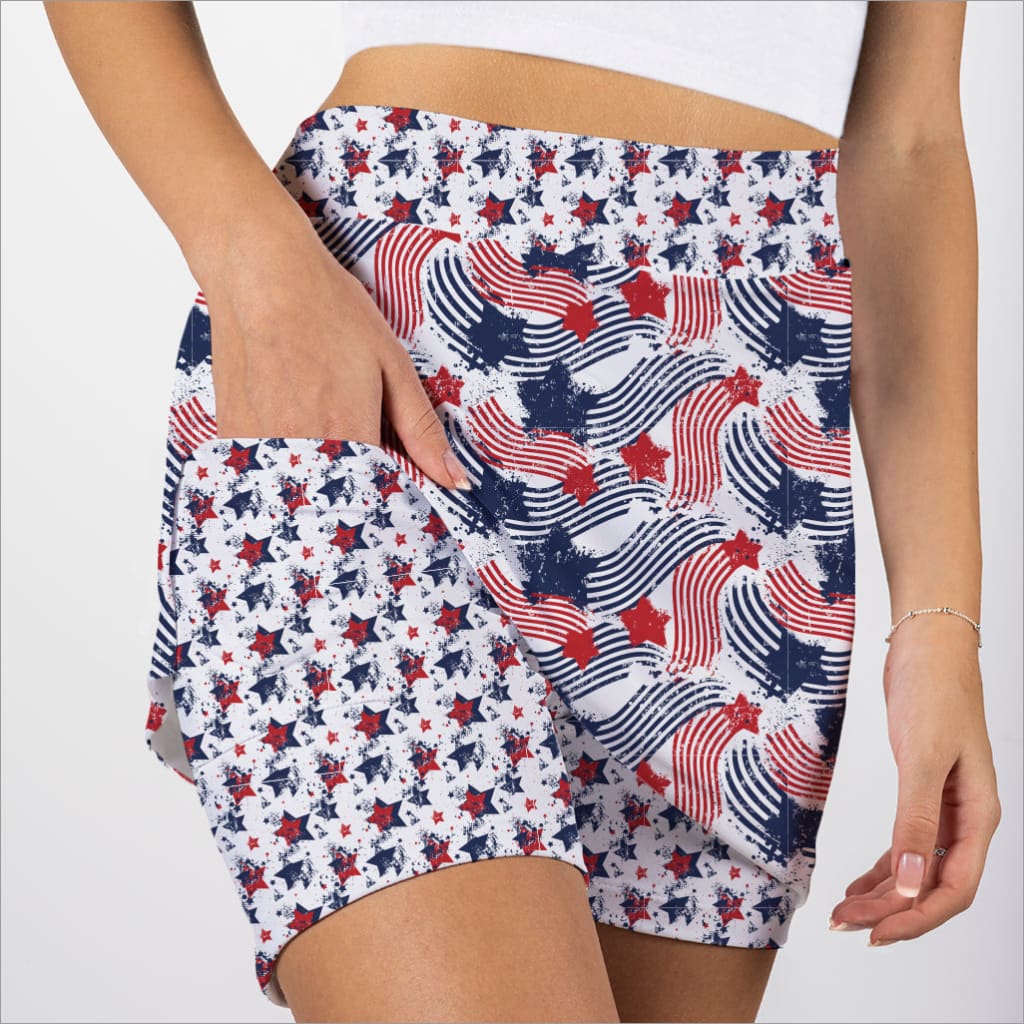 STAR SPANGLED PATTERN SKORT - Skort Obsession