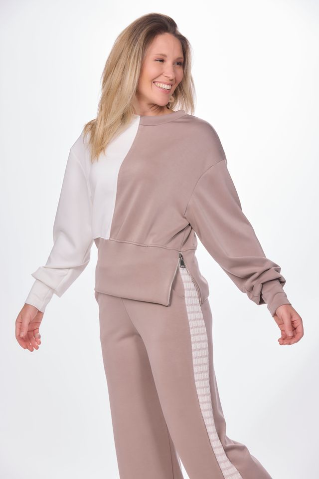 Long Sleeve Color Block Scuba Hoodie