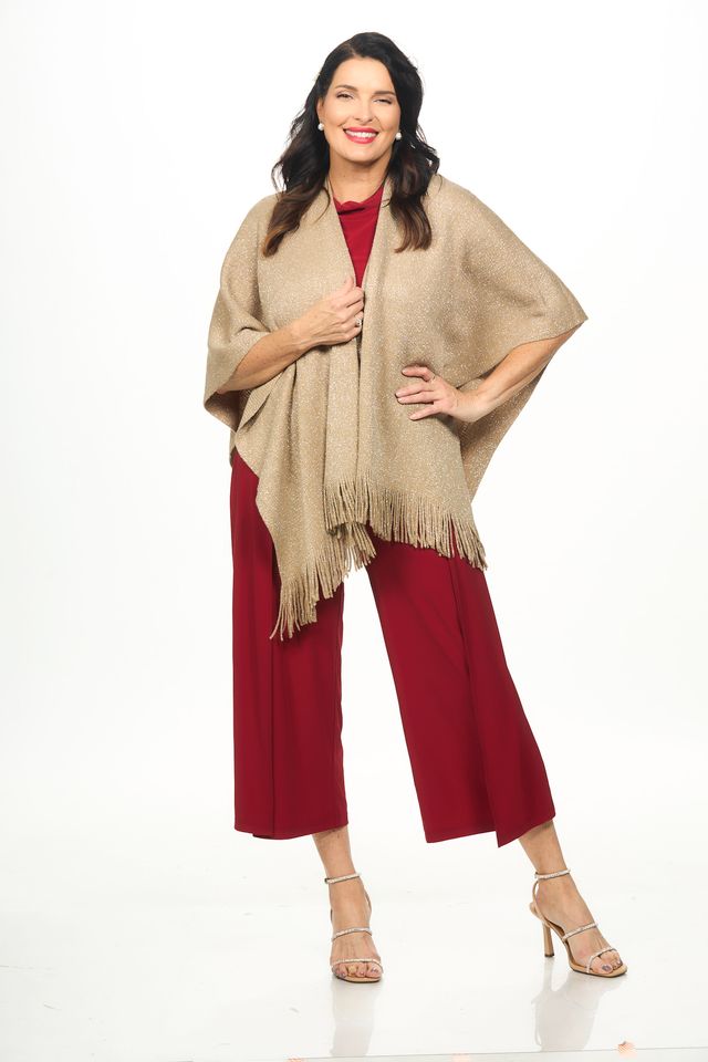 Front image of Tan magic scarf shawl