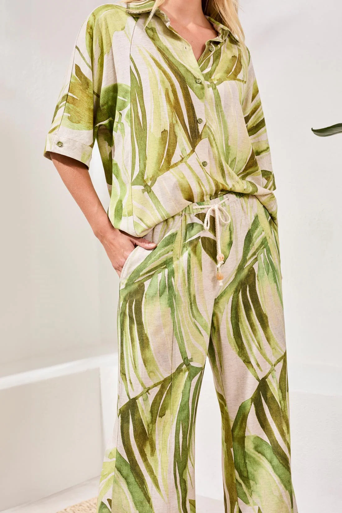 Pull On Flowy Linen Pants