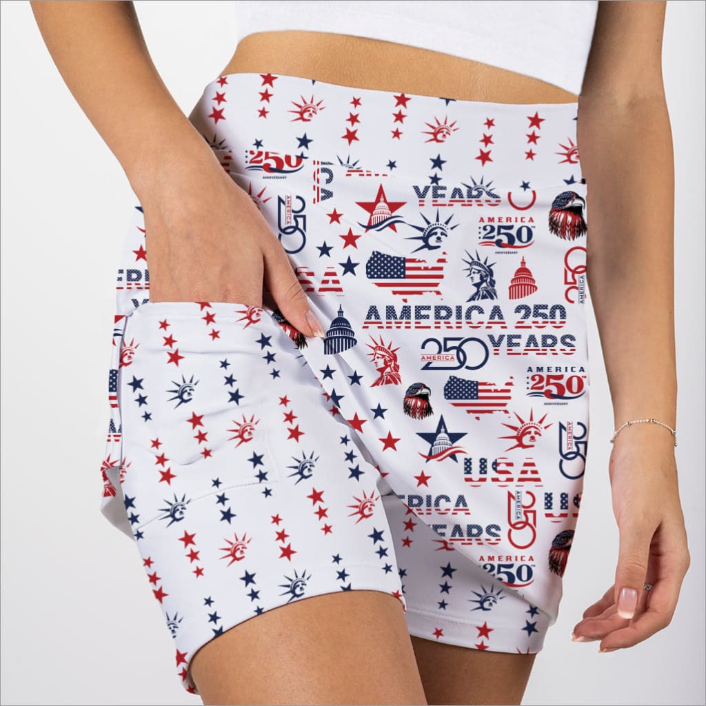 USA 250 WHITE SKORT - Skort Obsession