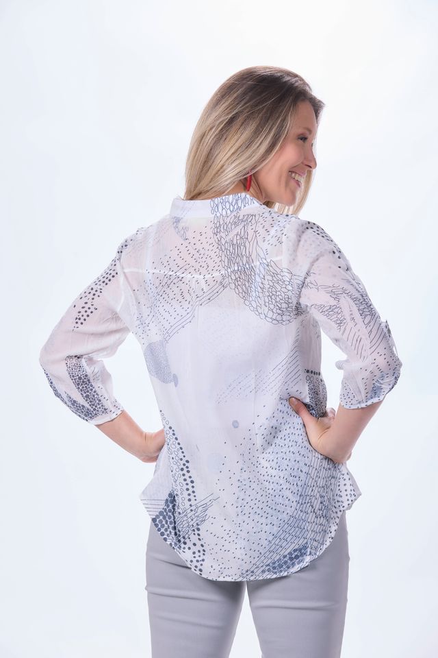 3/4 Sleeve Henley Unity Top