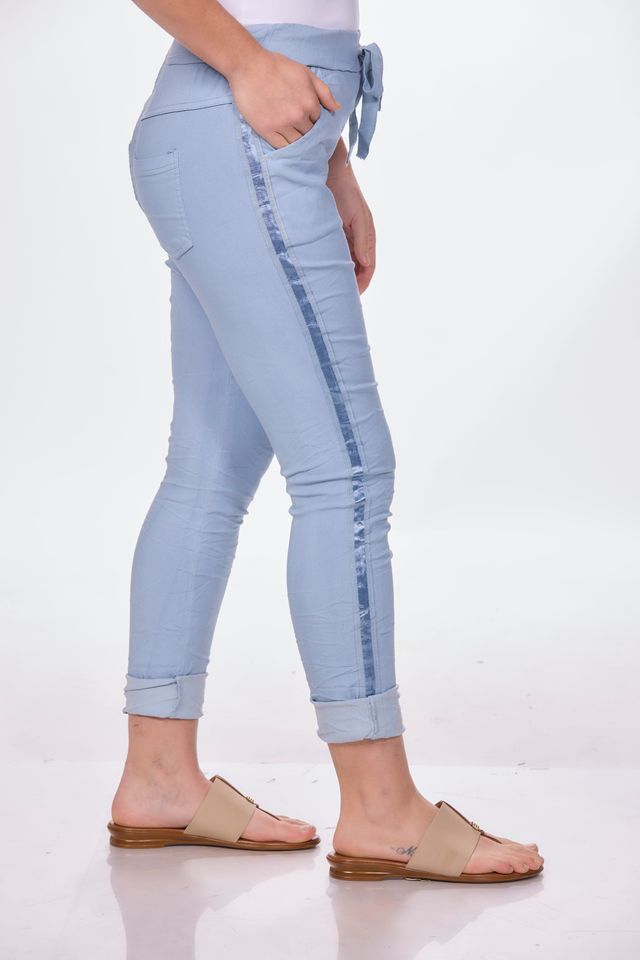 Pull on Side Ribbon Jeggings