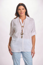 Roll Sleeve One Button Top