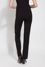 Back View Image of Lysse Black fit and flare, 4 way stretch., Elysse Wide Leg Pant