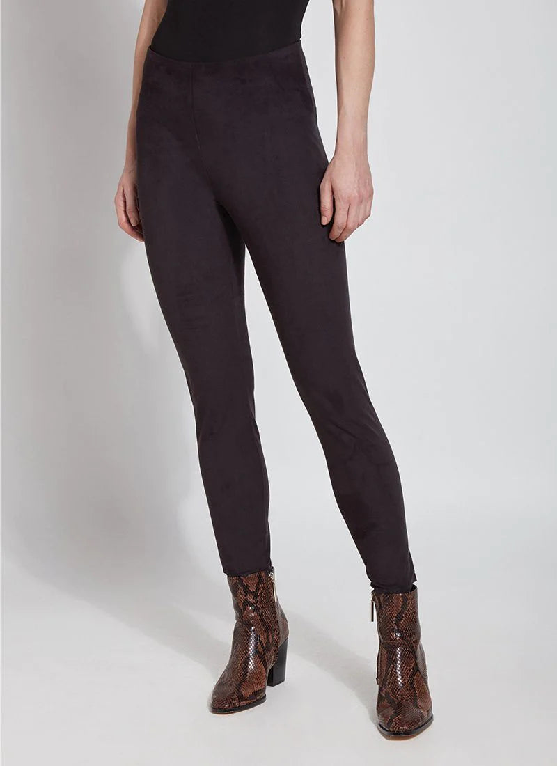 Image of Lysse Black legging , Hi Waist Suede Legging
