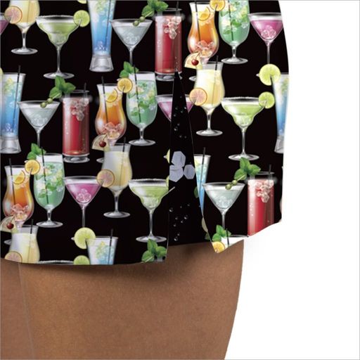 Front detailed image of pull on skort obsession skort. After five print.