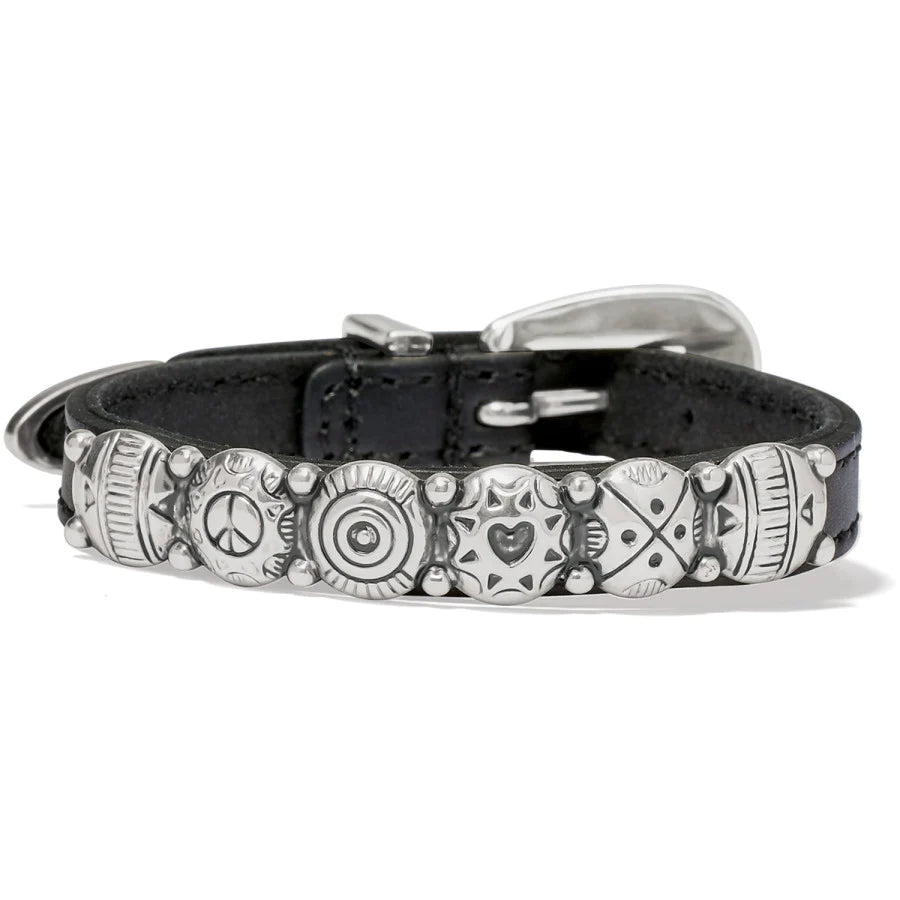 Front image of Brighton Harmony Bandit Bracelet. Black brighton bracelet.
