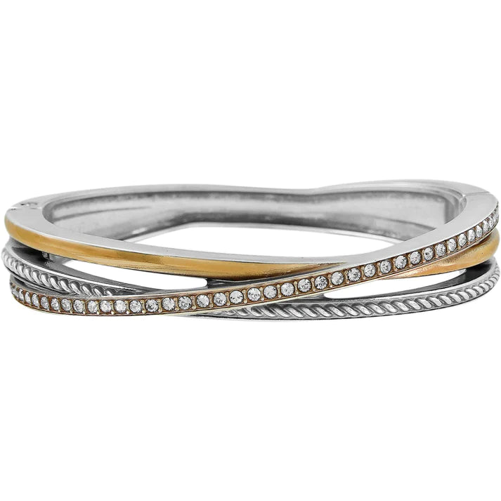 Front image of Brighton's neptune's ring narrow hinged bangle. Brighton bracelet.