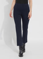 Front image of Lysse Ankle Elysse Pant. Navy pull on pant. 