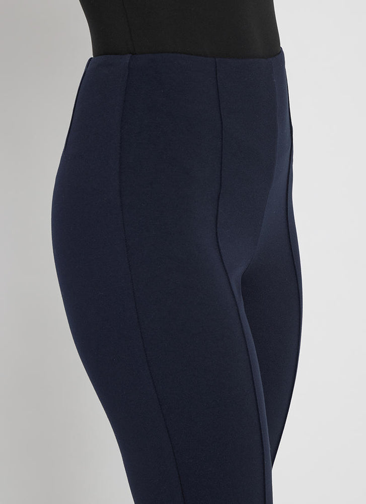 Front image of Lysse Ankle Elysse Pant. Navy pull on pant. 