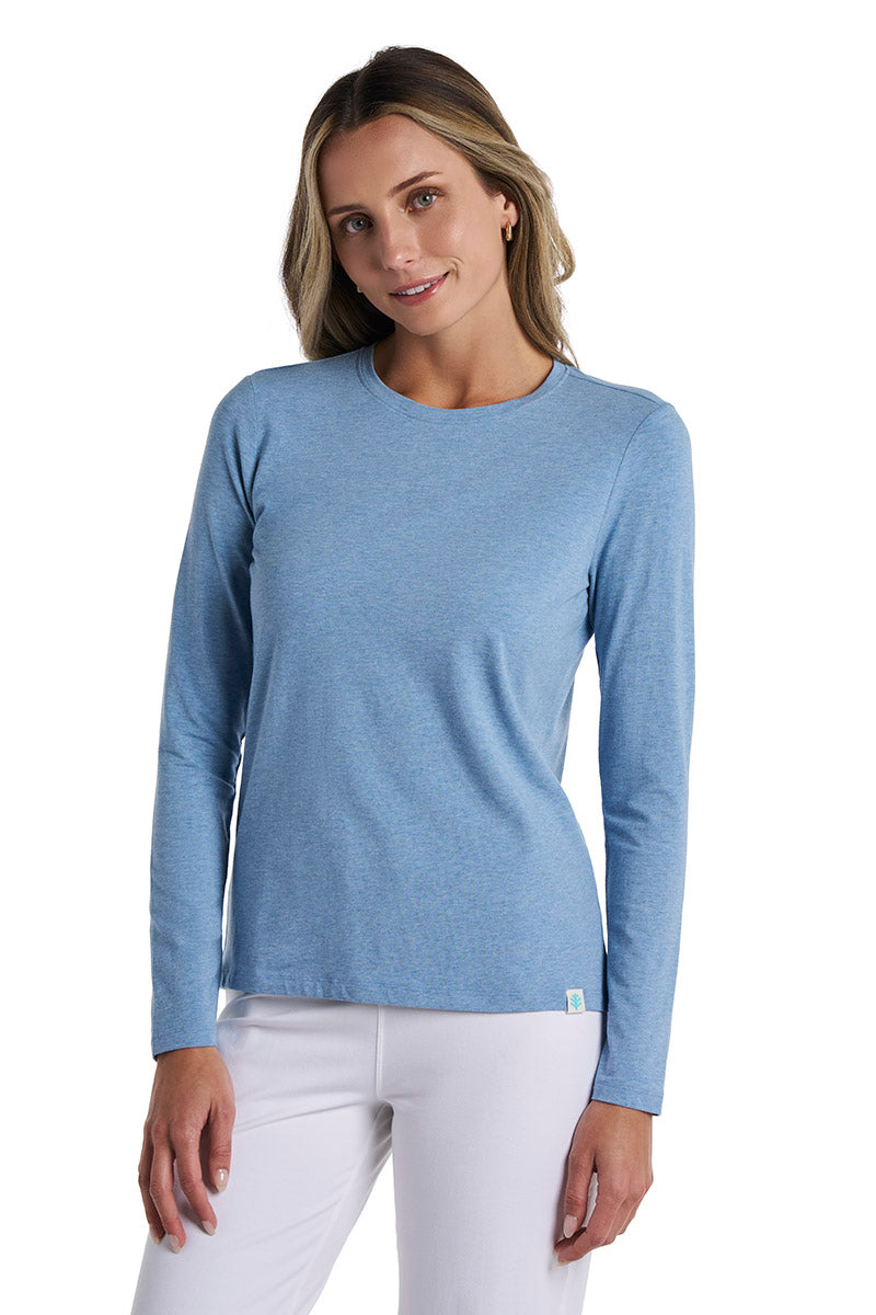 Women's Morada Everyday Long Sleeve T-Shirt | Light Blue Heather
