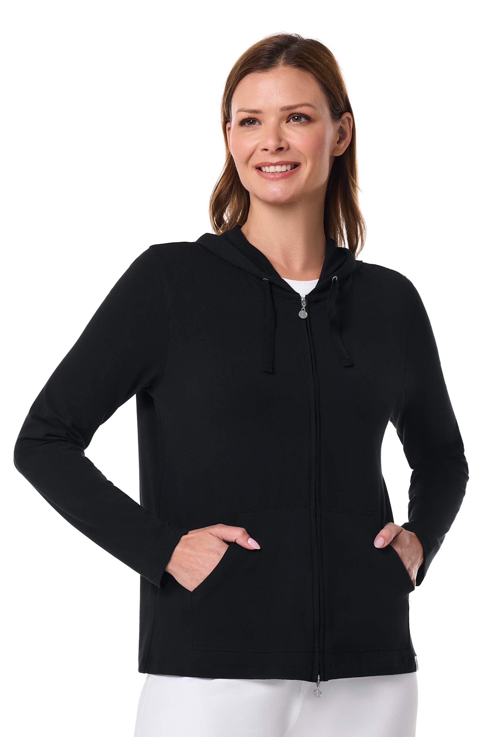 Women's Seaside Zip-Up Hoodie | Black