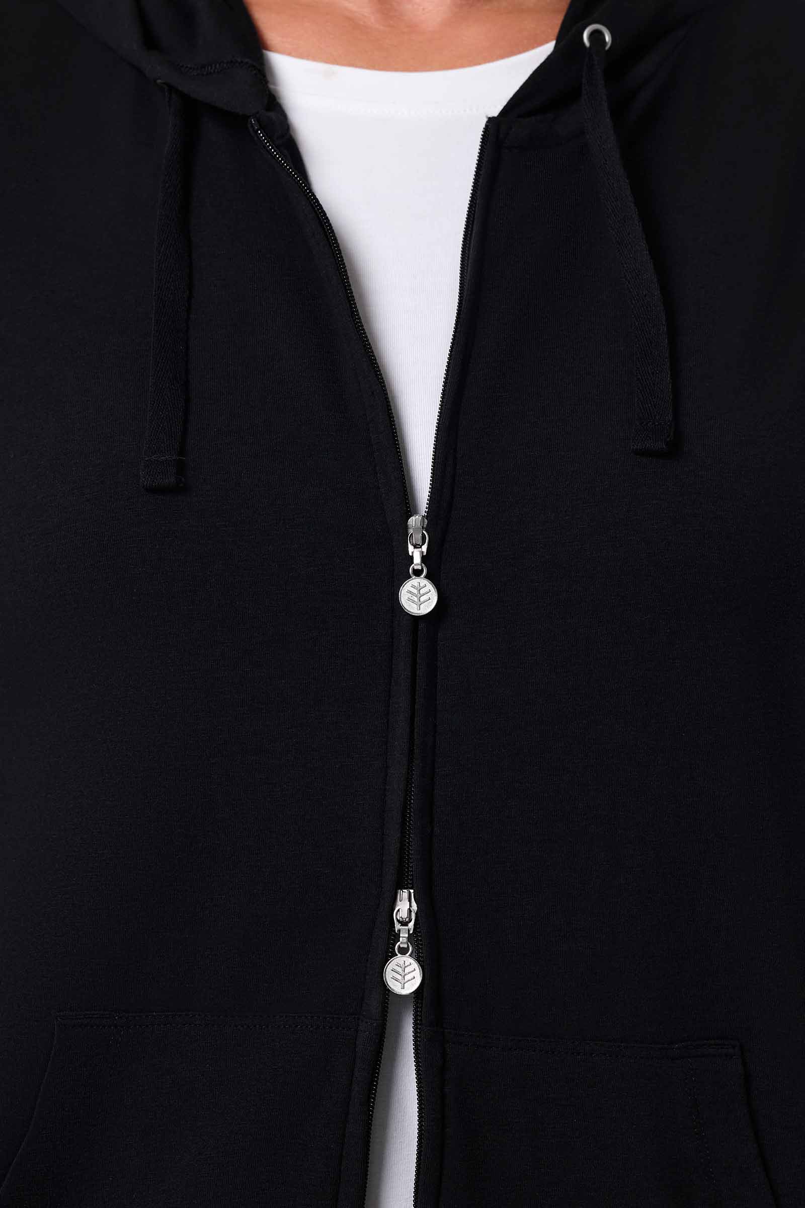 Women's Seaside Zip-Up Hoodie | Black