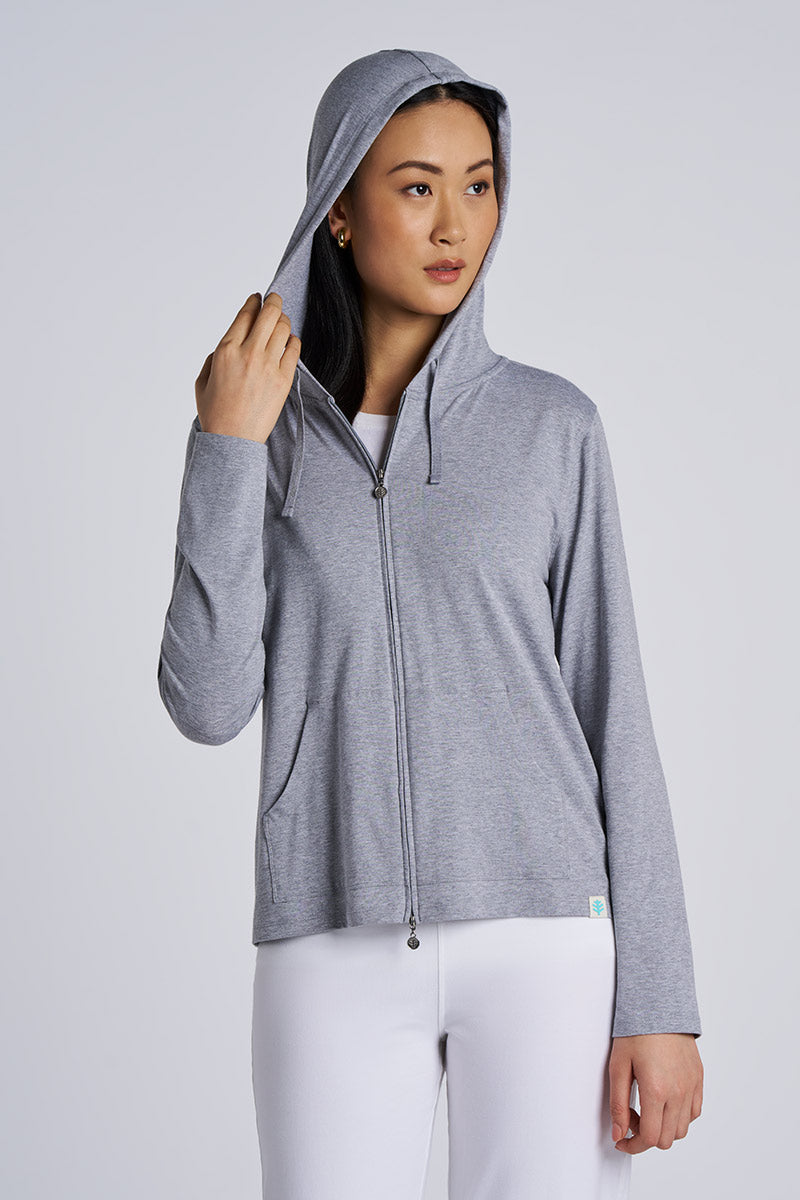 Women's Seaside Zip-Up Hoodie | Grey Heather