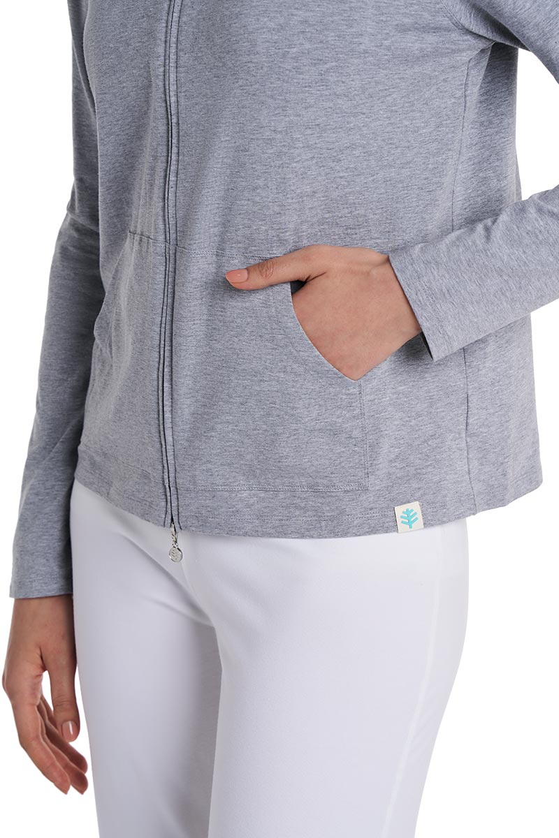 Women's Seaside Zip-Up Hoodie | Grey Heather