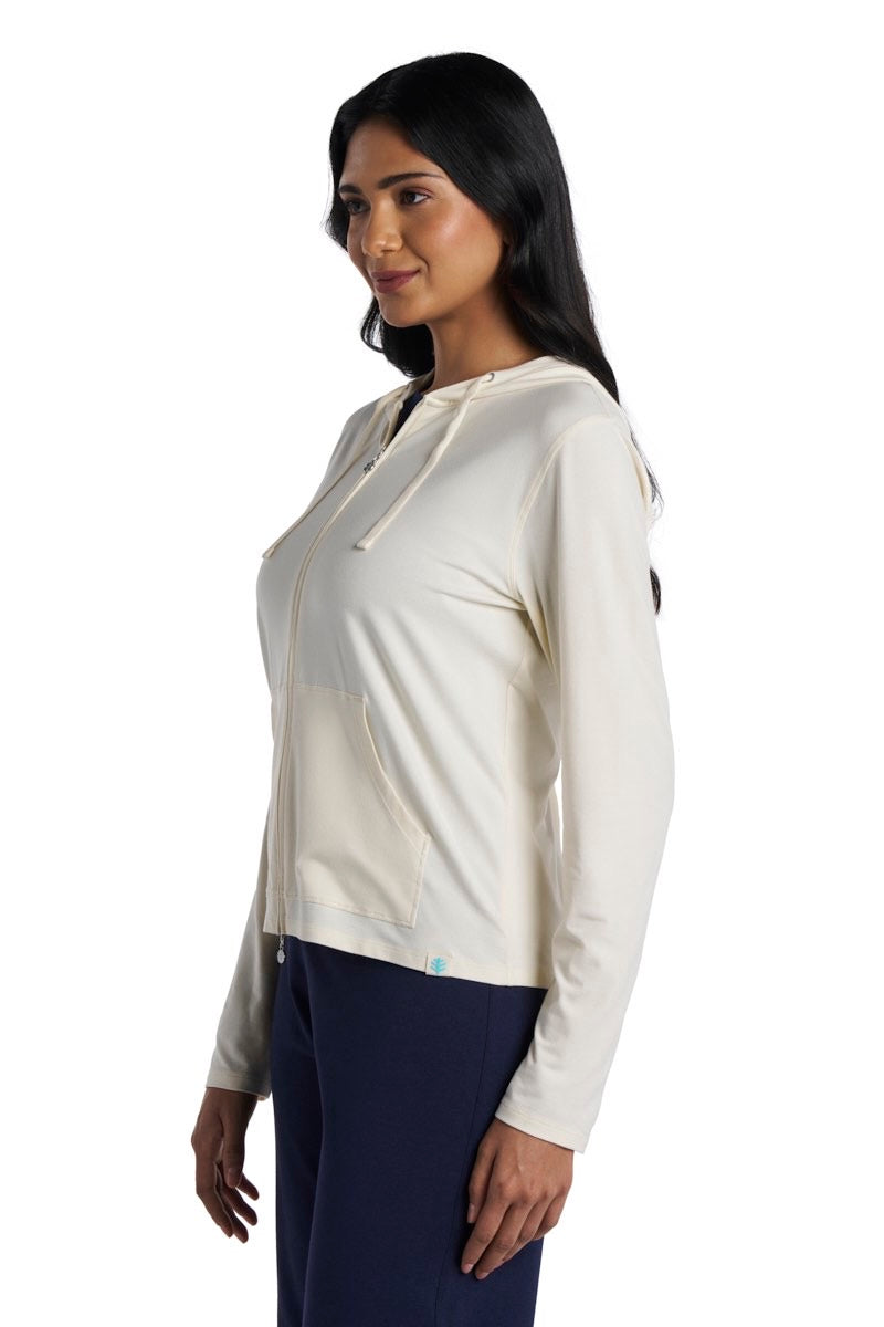 Women's Seaside Zip-Up Hoodie | Vanilla