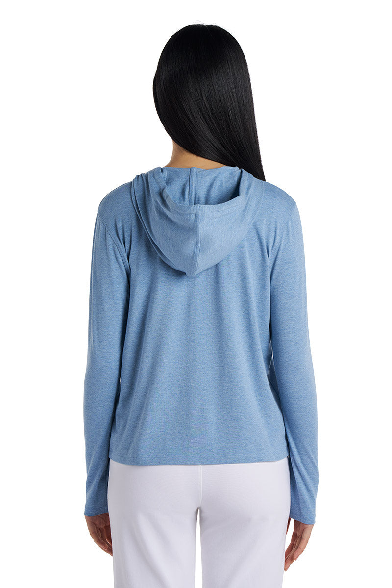Women's Seaside Zip-Up Hoodie | Light Blue Heather