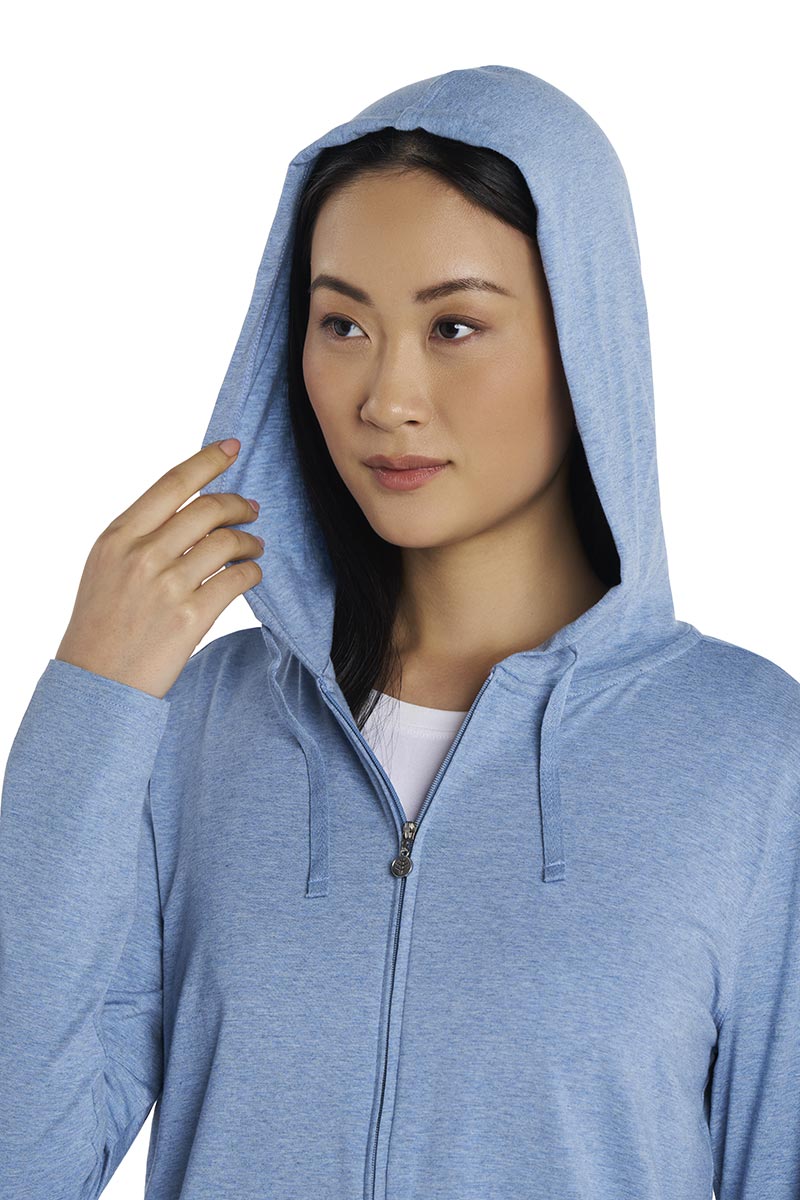 Women's Seaside Zip-Up Hoodie | Light Blue Heather