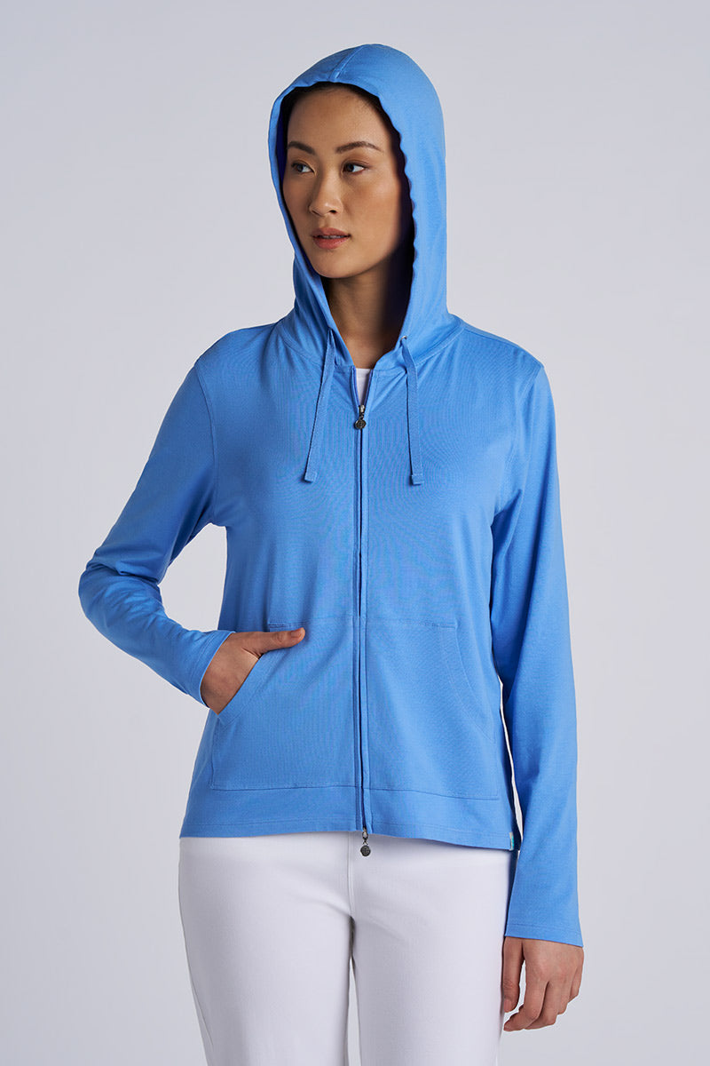 Women's Seaside Zip-Up Hoodie | Bluebell