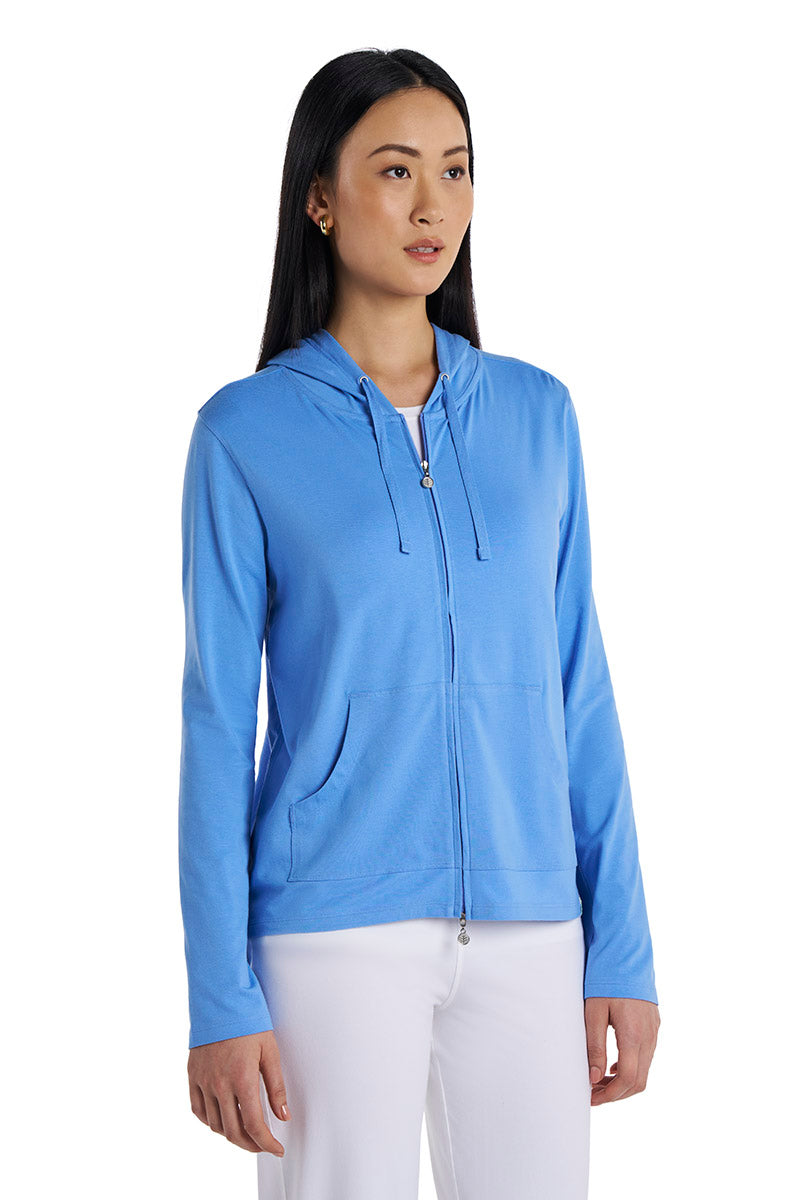 Women's Seaside Zip-Up Hoodie | Bluebell