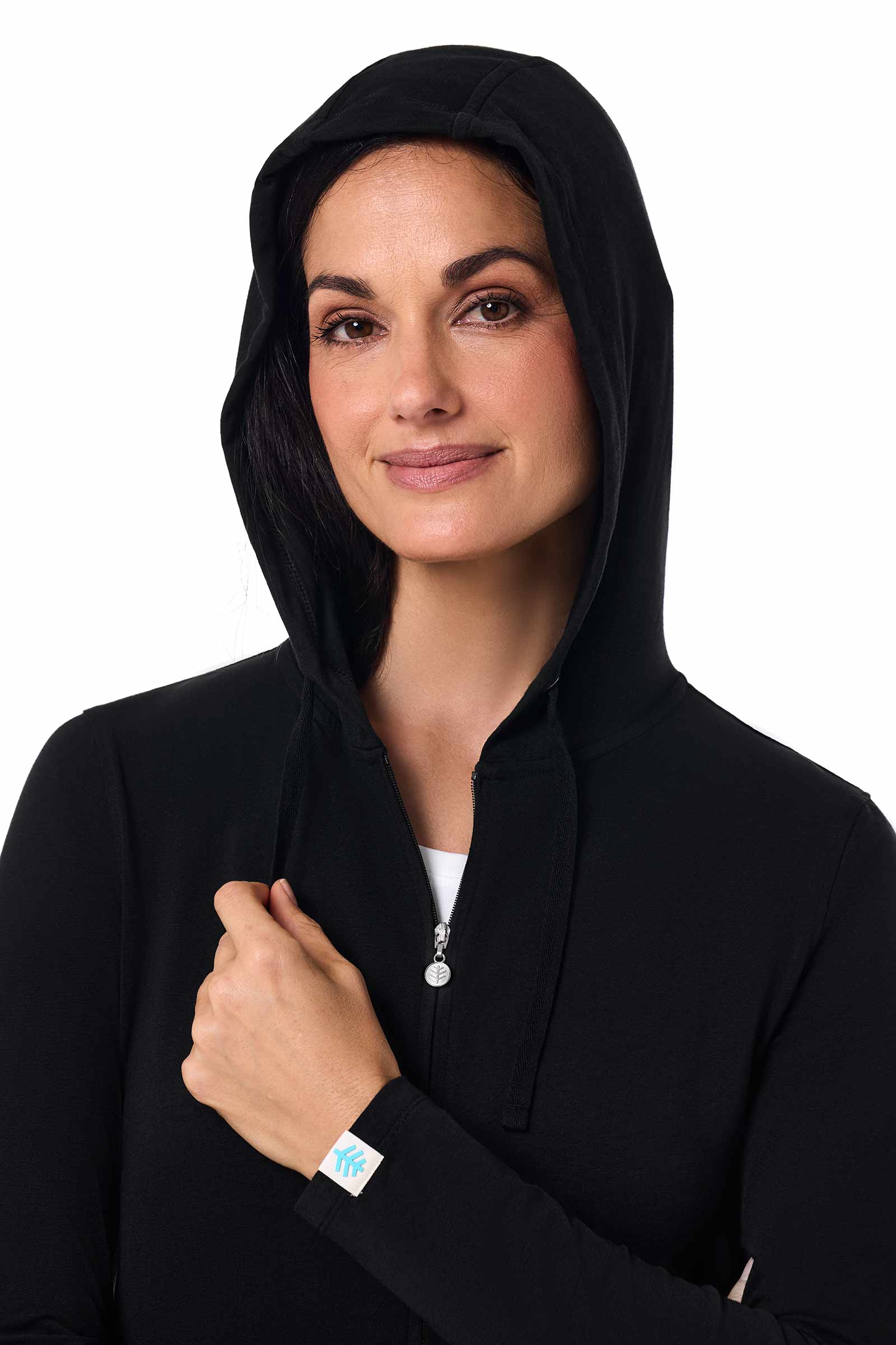 Women's Cabana Long Zip-Up Hoodie | Black
