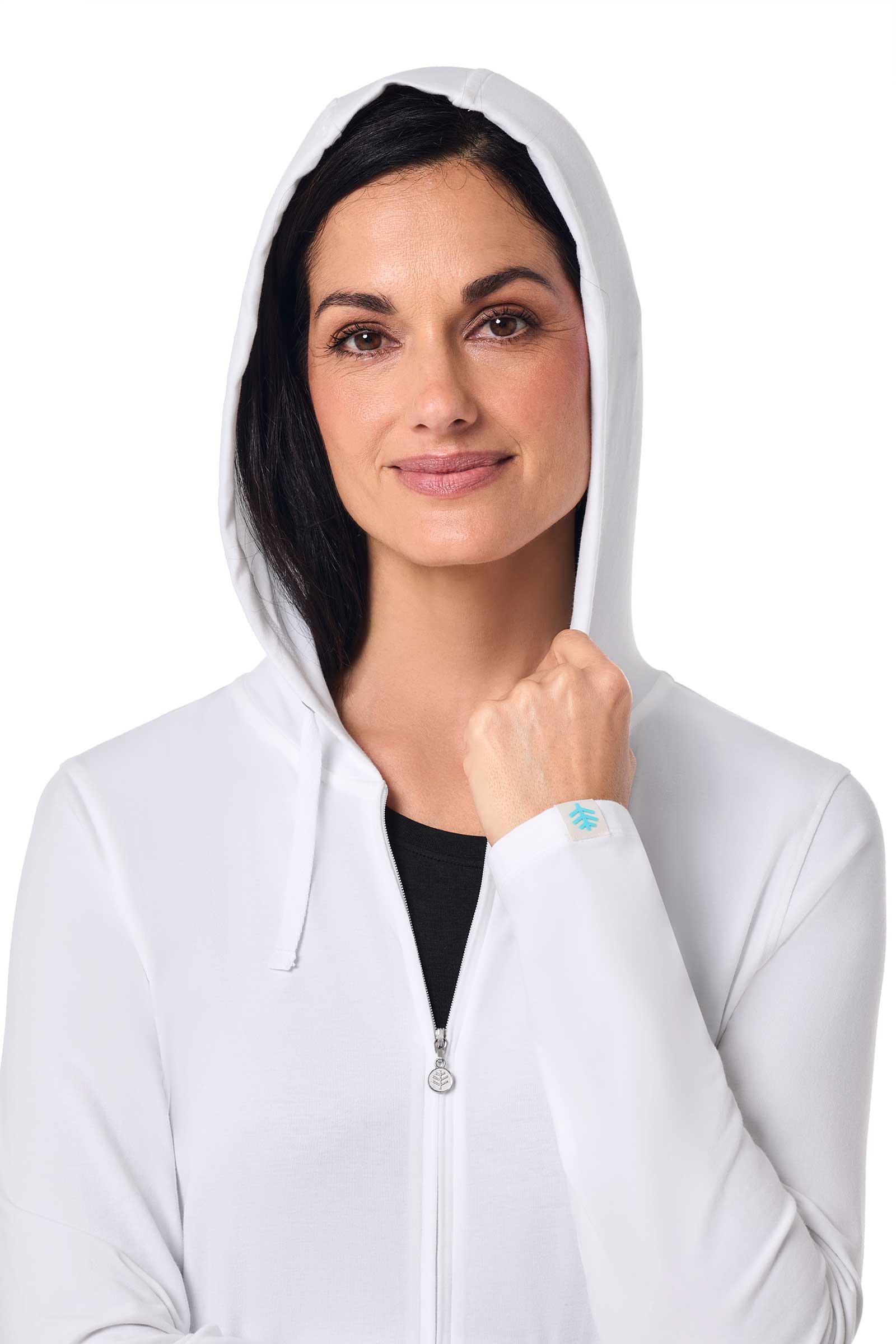 Women's Cabana Long Zip-Up Hoodie | White
